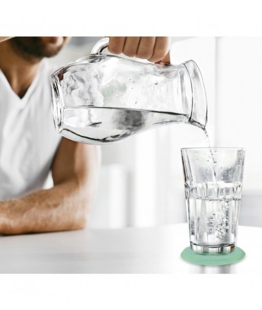 Sous-verre Magnétique AQUAFLUX En Silicone Rose Pour Aimanter Et Stabiliser Vos Boissons, Marque Auris, Made In France
